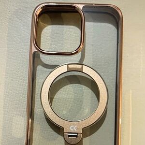 Metallic Phone Case with Ring Holder